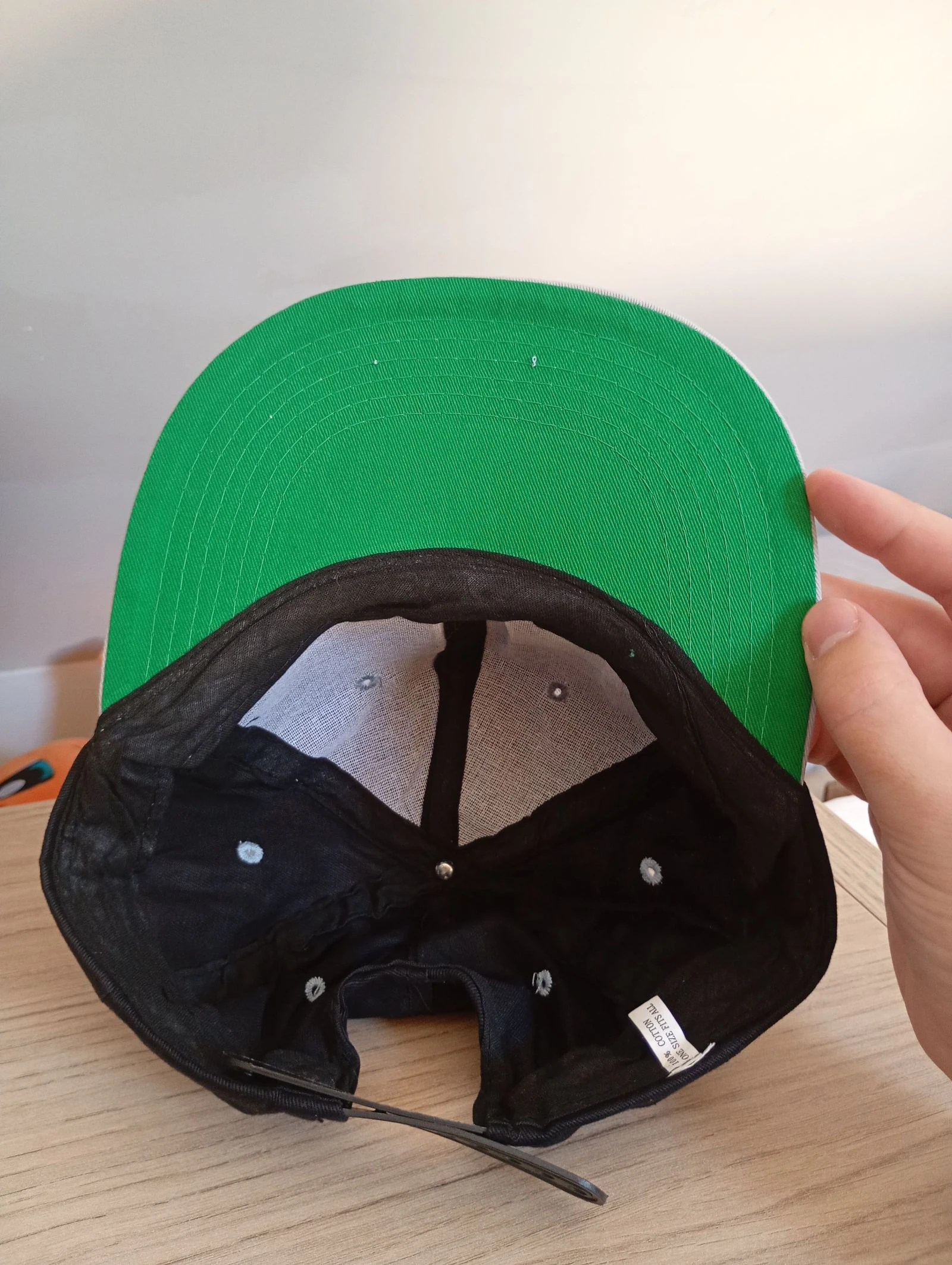 90s vintage snapback hat black and white – photo 2